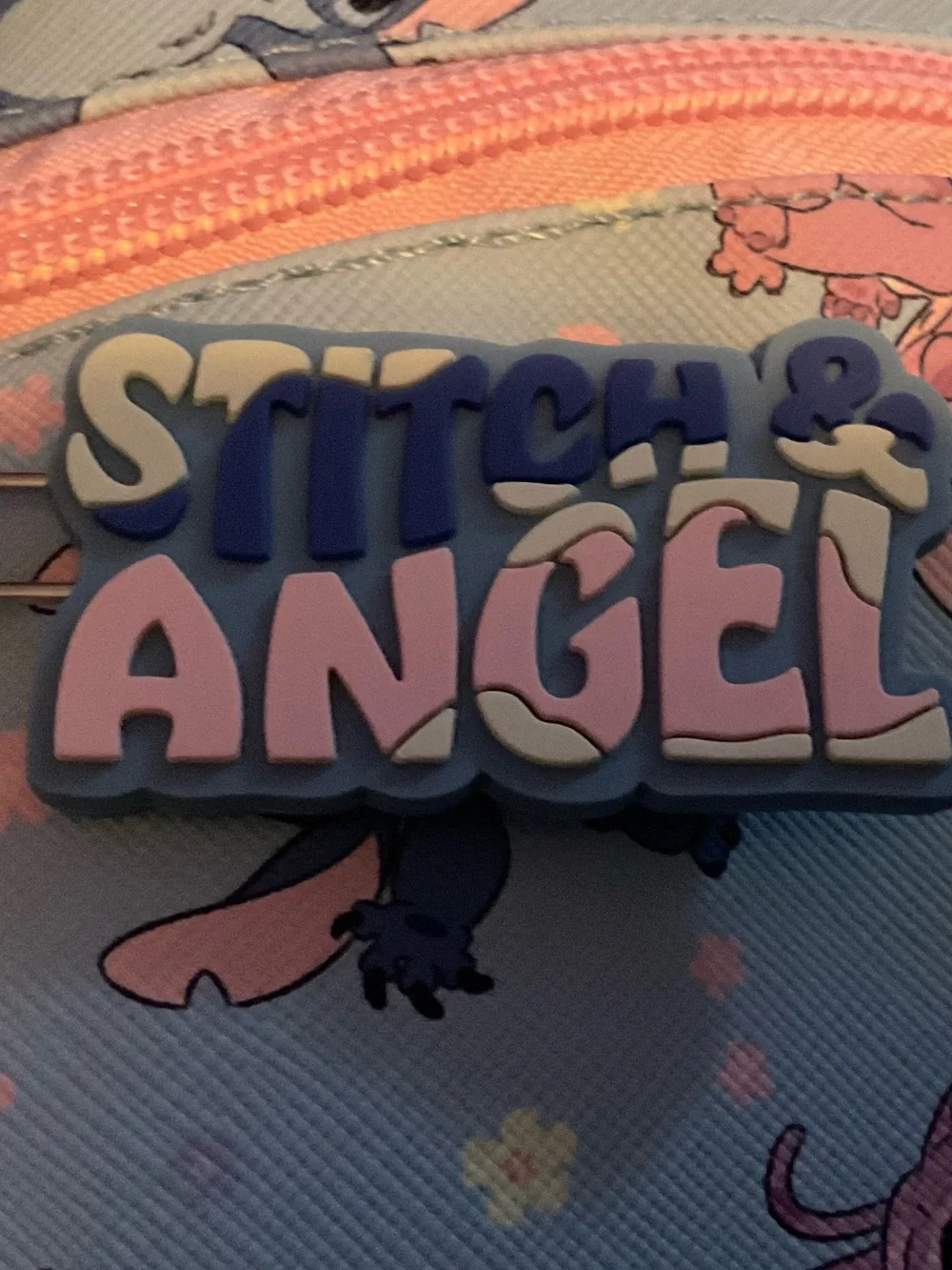 NWT Disney |  Light Blue & Pink Stitch Pattern Kids Backpack